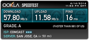 Fast upload speed